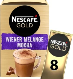 Nescafé Gold Wiener Melange Mocha Oploskoffie - 6 Doosjes à 8 Zakjes -Koffie Korting Winkel 1111x1200 1