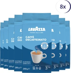 Lavazza Caffe Decaffeinato Filterkoffie - 250 Gram X8
