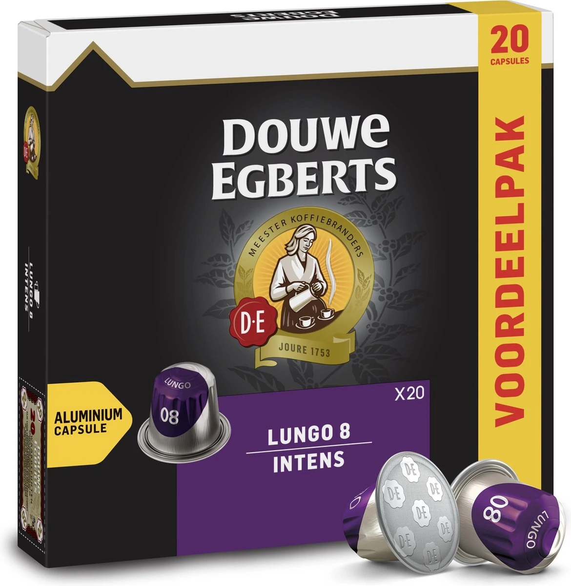 Douwe Egberts Lungo Intens Koffiecups - Intensiteit 8/12 - 10 X 20 Capsules 9 Douwe Egberts Lungo Intens Koffiecups - Intensiteit 8/12 - 10 X 20 Capsules - Afbeelding 9