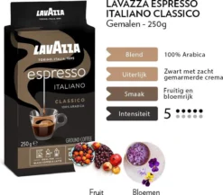 Lavazza Espresso Italiano Classico Gemalen / Filterkoffie - 8 X 250 Gram -Koffie Korting Winkel 1200x1053 1