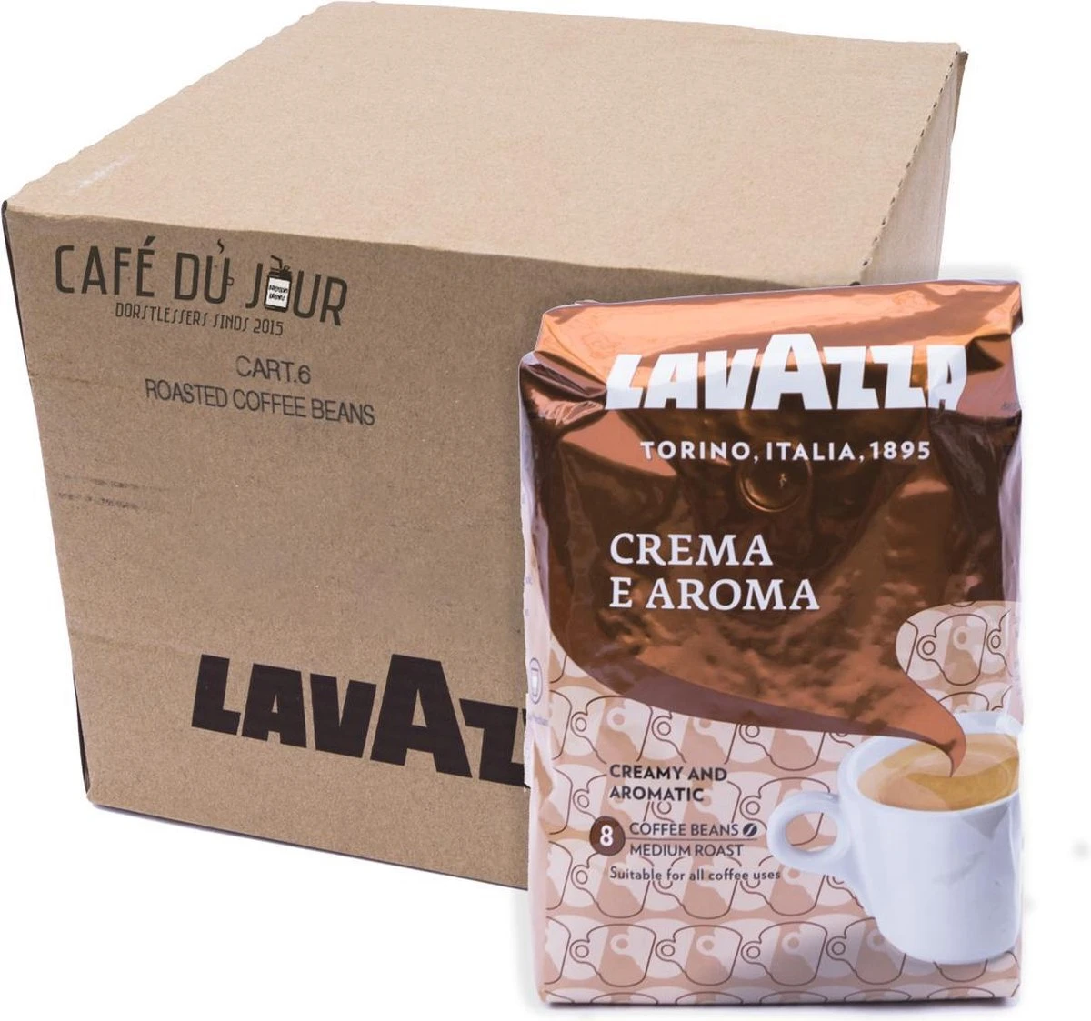 Lavazza Crema E Aroma Koffiebonen - 6 X 1 Kg 1 Lavazza Crema E Aroma Koffiebonen - 6 X 1 Kg