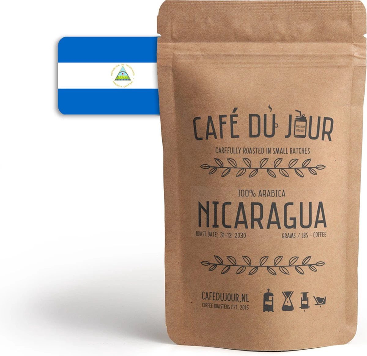 Café Du Jour 100% Arabica Nicaragua 1 Kilo Vers Gebrande Koffiebonen 1 Café Du Jour 100% Arabica Nicaragua 1 Kilo Vers Gebrande Koffiebonen
