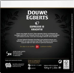 Douwe Egberts Espresso Krachtig Koffiecups - Intensiteit 10/12 - 10 X 20 Capsules -Koffie Korting Winkel 1200x1184 4