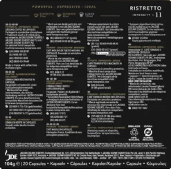 L'OR Espresso Ristretto Koffiecups - Intensiteit 11/12 - 10 X 20 Capsules 16 L'OR Espresso Ristretto Koffiecups - Intensiteit 11/12 - 10 X 20 Capsules -Koffie Korting Winkel 1200x1186