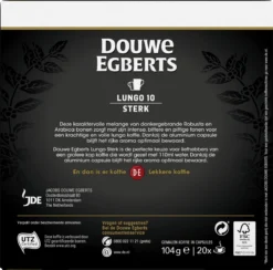 Douwe Egberts Lungo Sterk (10) - 10 X 20 Koffiecups -Koffie Korting Winkel 1200x1186 3