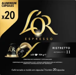 L'OR Espresso Ristretto Koffiecups - Intensiteit 11/12 - 10 X 20 Capsules 23 L'OR Espresso Ristretto Koffiecups - Intensiteit 11/12 - 10 X 20 Capsules -Koffie Korting Winkel 1200x1187