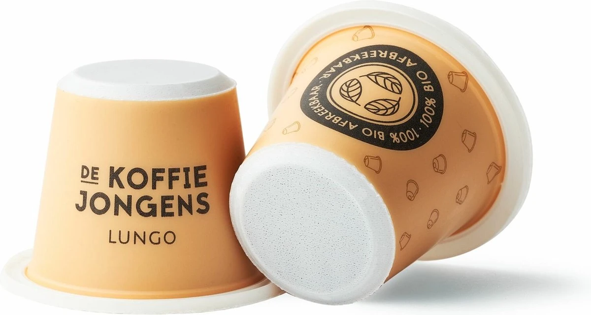 Nespresso Cups - De Koffiejongens - Lungo - 100% Biologisch Afbreekbaar - 60 Cups - 100% Nespresso Compatible 2 Nespresso Cups - De Koffiejongens - Lungo - 100% Biologisch Afbreekbaar - 60 Cups - 100% Nespresso Compatible - Afbeelding 2