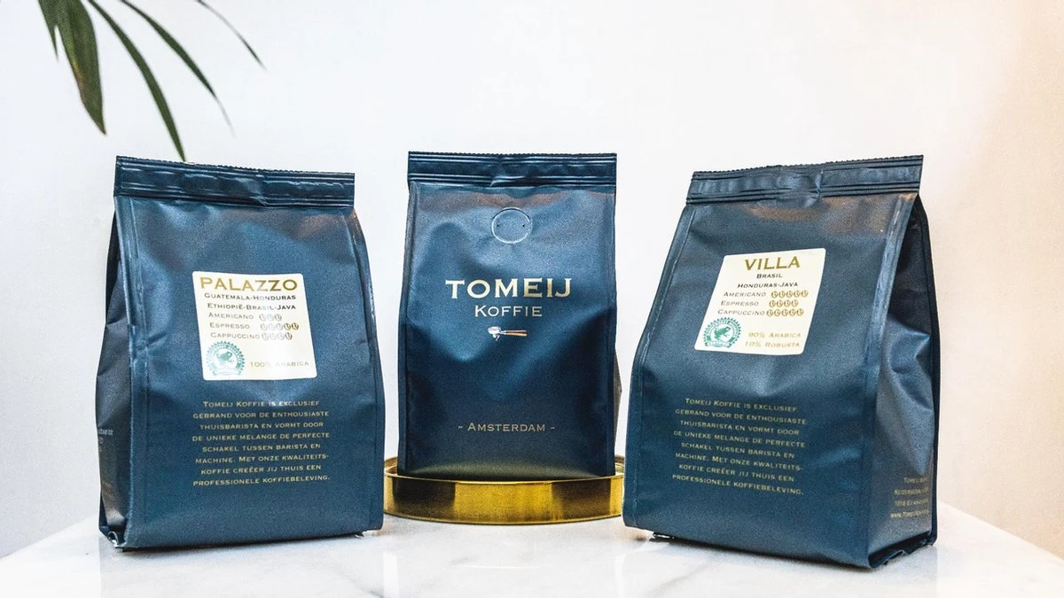 Tomeij Koffie - Proefpakket 3x250 Gr - Koffiebonen 2 Tomeij Koffie - Proefpakket 3x250 Gr - Koffiebonen - Afbeelding 2