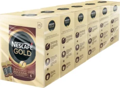 Nescafé Gold Oploskoffie - 6 Doosjes à 25 Zakjes