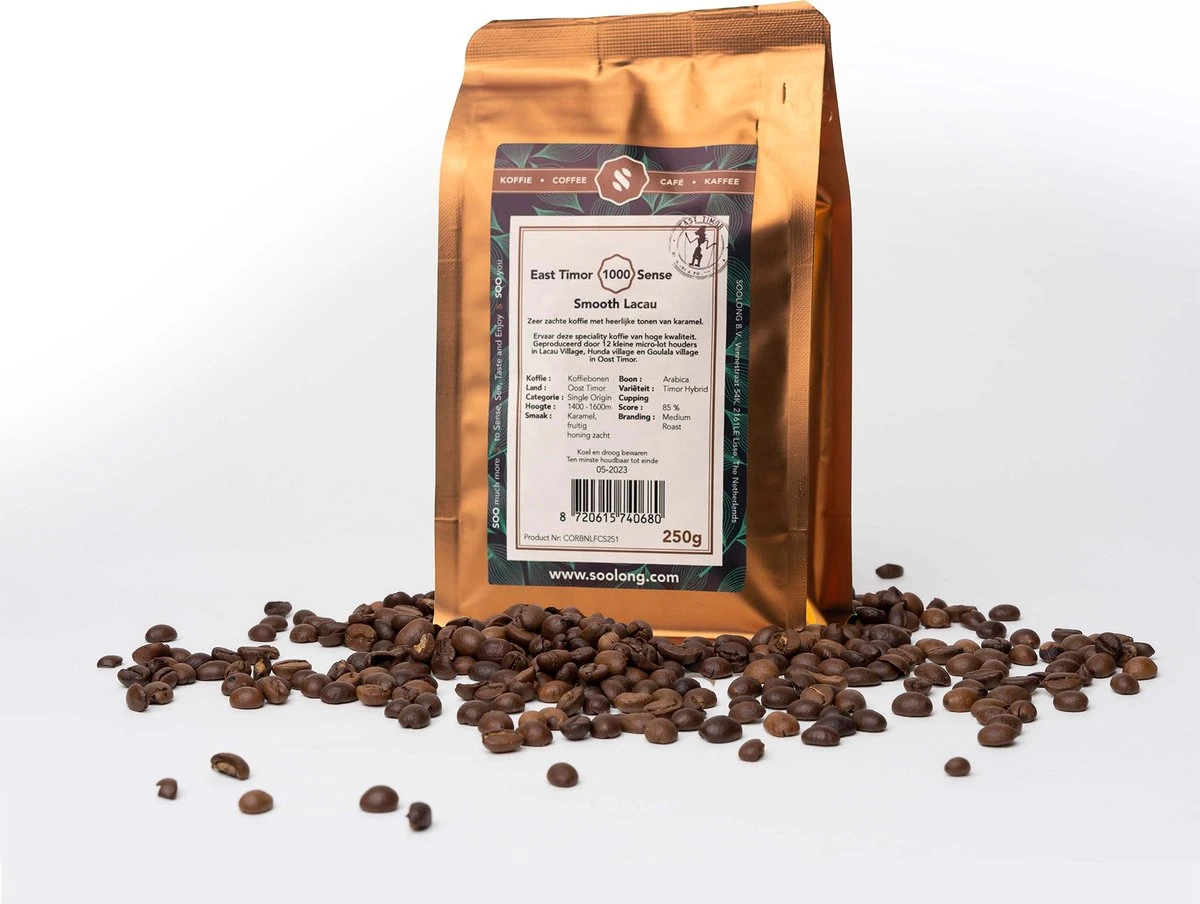 Soolong Sense Oost Timor Nr1000 Koffiebonen Smooth Lacau - Speciality Koffie Arabica Medium Roast Met Rijke Kruidige Smaak Met Heerlijke Ondertonen Van Karamel - Zak 250gram 1 Soolong Sense Oost Timor Nr1000 Koffiebonen Smooth Lacau - Speciality Koffie Arabica Medium Roast Met Rijke Kruidige Smaak Met Heerlijke Ondertonen Van Karamel - Zak 250gram