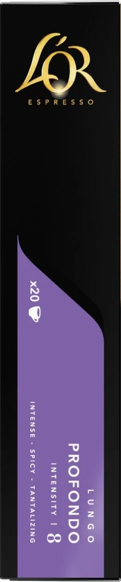 L'OR Lungo Profondo Koffiecups - Intensiteit 8/12 - 4 X 40 Capsules -Koffie Korting Winkel 251x1200 1