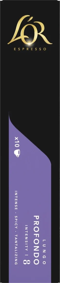 L'OR Lungo Profondo Koffiecups - Intensiteit 8/12 - 10 X 10 Capsules -Koffie Korting Winkel 255x1200 7