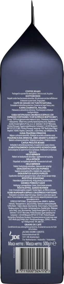 L'OR Espresso Fortissimo Koffiebonen (10) - 4 X 500 Gram -Koffie Korting Winkel 271x1200