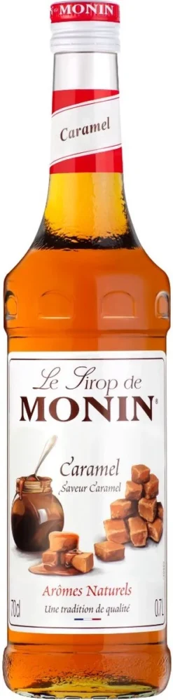 Monin Caramel Karamel 70cl Koffiesiroop Met 1x Monin Pompje -Koffie Korting Winkel 297x1200 2