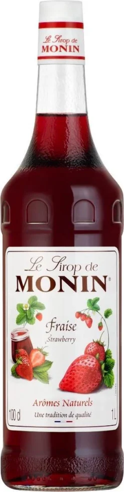 Monin Aardbei Koffie Siroop Fles 1 Liter