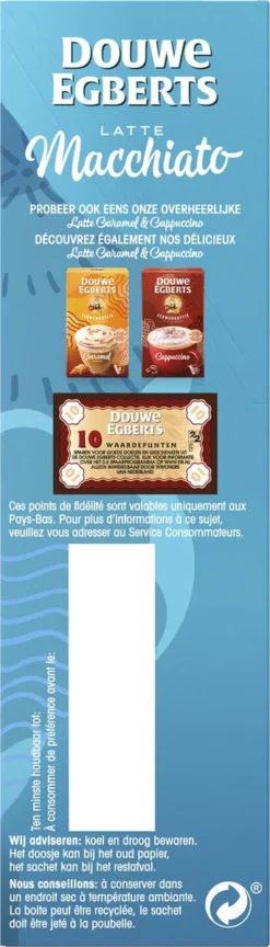 Douwe Egberts Verwenkoffie Latte Macchiato Oploskoffie - 5 X 8 Zakjes -Koffie Korting Winkel 343x1200 2