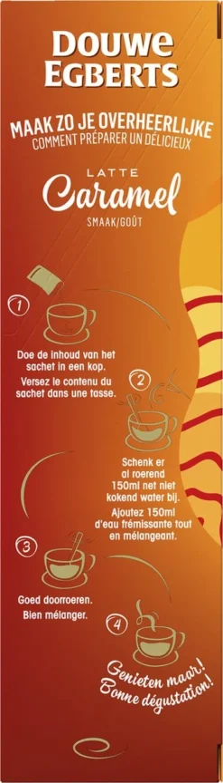 Douwe Egberts Verwenkoffie Latte Caramel Oploskoffie - 5 X 8 Zakjes -Koffie Korting Winkel 343x1200 6