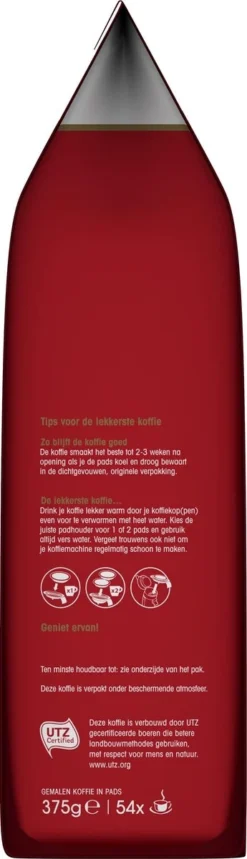 Douwe Egberts Aroma Rood Koffiepads - 4 X 54 Pads -Koffie Korting Winkel 345x1200