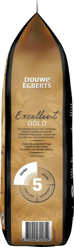 Douwe Egberts Excellent Gold Koffiebonen - 5/9 Intensiteit - 4 X 1kg -Koffie Korting Winkel 362x1200