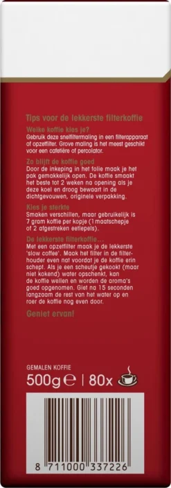 Douwe Egberts Aroma Rood Donker Filterkoffie - 6 X 500 Gram -Koffie Korting Winkel 421x1200 5