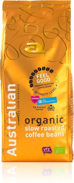 Australian Coffee Beans Feel Good -4 X 500 Gram- UTZ Organic