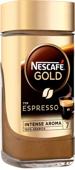 Nescafé Gold Espresso Oploskoffie - 6 Potten à 100 Gram -Koffie Korting Winkel 527x1200