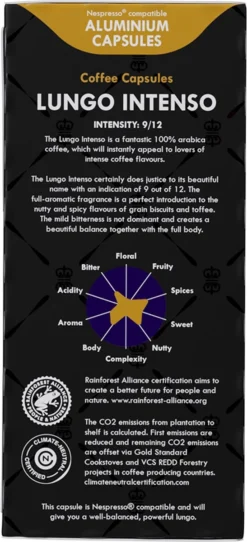 Gran Maestro Italiano - Lungo Intenso - Koffiecups - Nespresso Compatibel Capsules - Krachtige Smaak - 6 X 20 Cups -Koffie Korting Winkel 547x1200