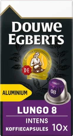 Douwe Egberts Lungo Intens Koffiecups - Intensiteit 8/12 - 10 X 10 Capsules -Koffie Korting Winkel 643x1200