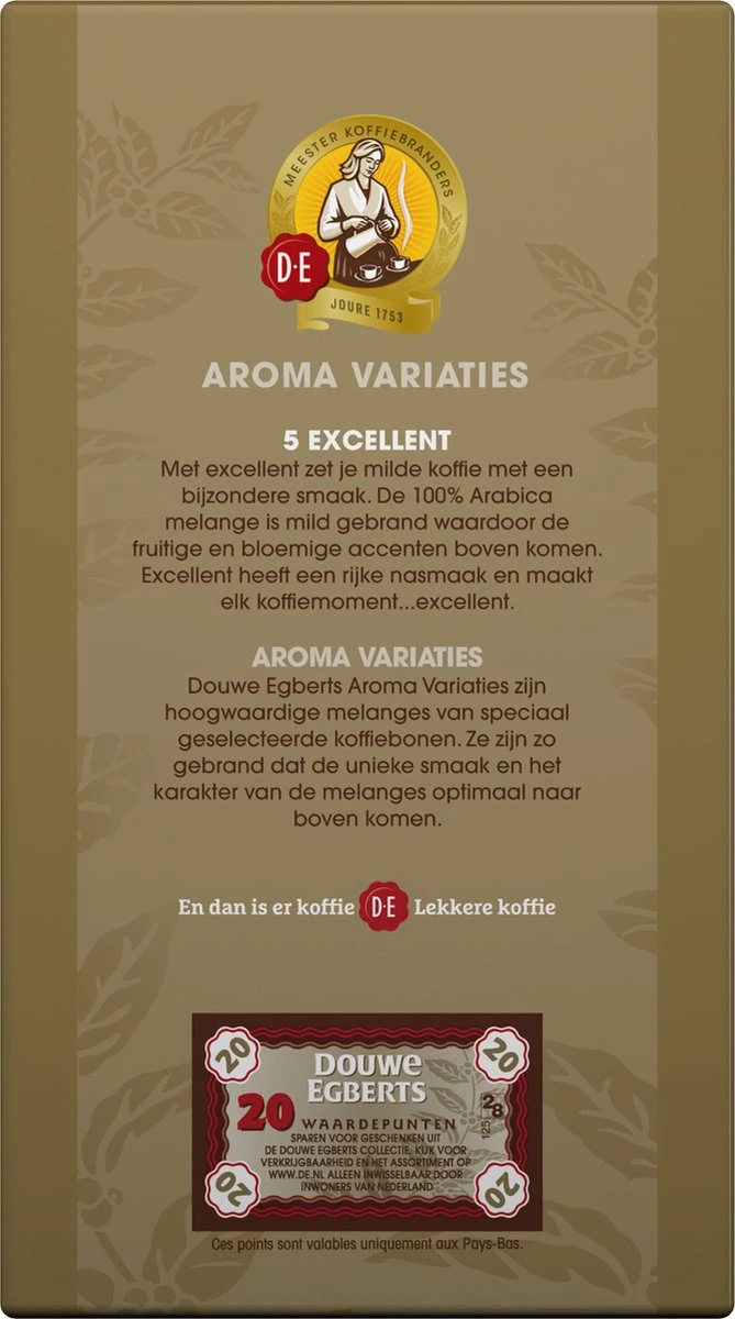 Douwe Egberts Excellent Filterkoffie - 6 X 500 Gram 2 Douwe Egberts Excellent Filterkoffie - 6 X 500 Gram - Afbeelding 2