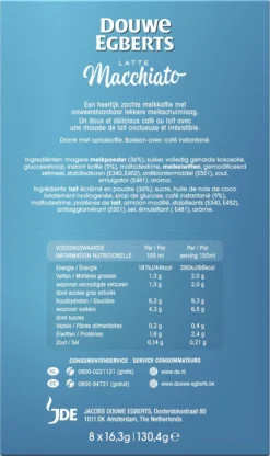 Douwe Egberts Verwenkoffie Latte Macchiato Oploskoffie - 5 X 8 Zakjes -Koffie Korting Winkel 713x1200 2