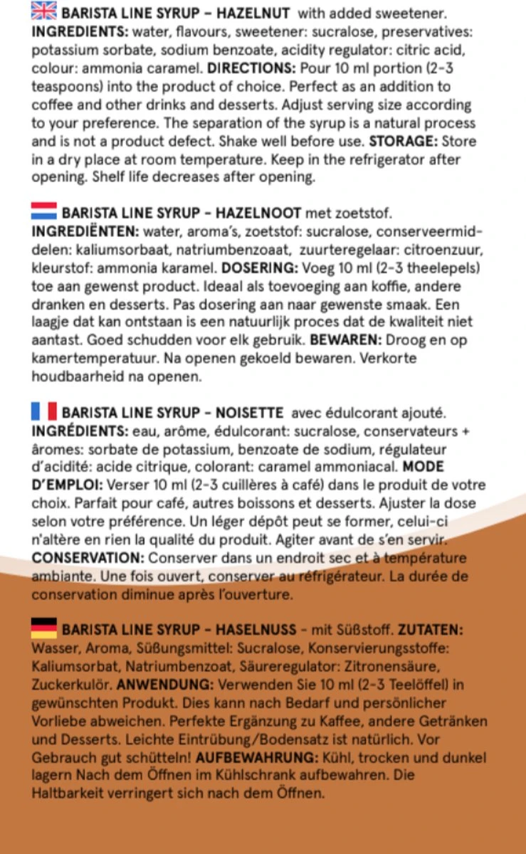 Fitcy | Koffiesiroop | Hazelnoot | Barista Syrup | Zero | Vegan | Vetvrij | Suikervrij | Keto-vriendelijk | Koffie | Siroop | MET DOSEERPOMP | 1L 5 Fitcy | Koffiesiroop | Hazelnoot | Barista Syrup | Zero | Vegan | Vetvrij | Suikervrij | Keto-vriendelijk | Koffie | Siroop | MET DOSEERPOMP | 1L - Afbeelding 5