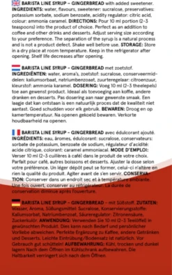 Fitcy | Koffiesiroop | Gingerbread | Barista Syrup | Zero | Vegan | Vetvrij | Suikervrij | Keto-vriendelijk | Koffie | Siroop | MET DOSEERPOMP | 1L -Koffie Korting Winkel 752x1200