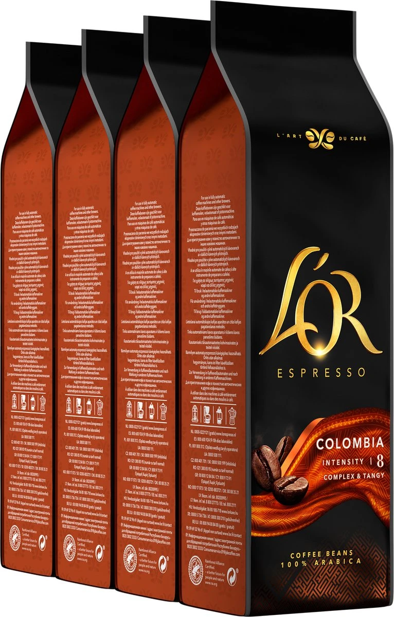 L'OR Espresso Origins Colombia Koffiebonen (8) - 4 X 500 Gram 1 L'OR Espresso Origins Colombia Koffiebonen (8) - 4 X 500 Gram