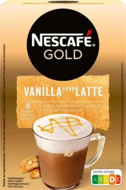 Nescafé Gold Latte Vanille Oploskoffie - 6 Doosjes à 8 Zakjes -Koffie Korting Winkel 794x1200 1