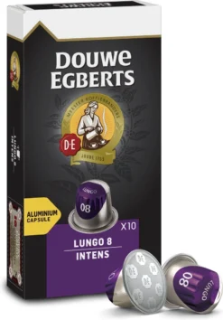 Douwe Egberts Lungo Intens Koffiecups - Intensiteit 8/12 - 10 X 10 Capsules -Koffie Korting Winkel 837x1200