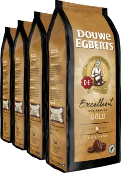 Douwe Egberts Excellent Gold Koffiebonen - 5/9 Intensiteit - 4 X 1kg -Koffie Korting Winkel 844x1200