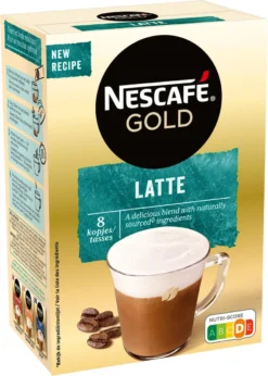 Nescafé Gold Latte Macchiato Oploskoffie - 6 Doosjes à 8 Zakjes -Koffie Korting Winkel 856x1200 2