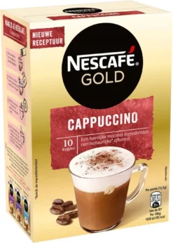 Nescafé Gold Cappuccino Oploskoffie - Ongezoet - 6 Doosjes à 10 Zakjes -Koffie Korting Winkel 857x1200 3