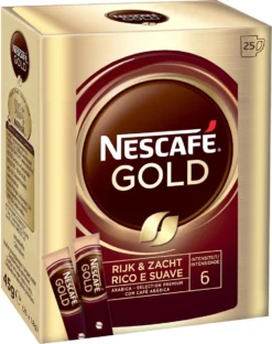 Nescafé Gold Oploskoffie - 6 Doosjes à 25 Zakjes 7 Nescafé Gold Oploskoffie - 6 Doosjes à 25 Zakjes -Koffie Korting Winkel 949x1200