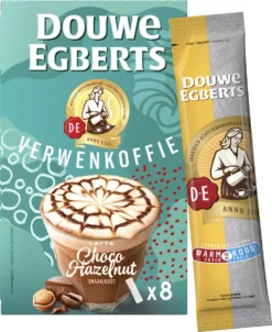 Douwe Egberts Latte Choco Hazelnut Oploskoffie - 5/9 Intensiteit - 5 X 8 Zakjes -Koffie Korting Winkel 980x1200 1