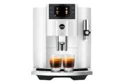 JURA E8 Piano White (EC) (2023) Met €78 Gratis Koffie én 2+1 Jaar Extra Garantie