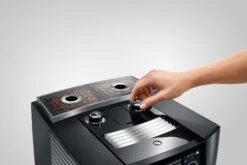 JURA J8 Twin Diamond Black (EA) Met €78 Gratis Koffie En Glazen Melkhouder En 2+1 Jaar Extra Garantie -Koffie Korting Winkel Jura J8 Twin Diamond Black maalgraad