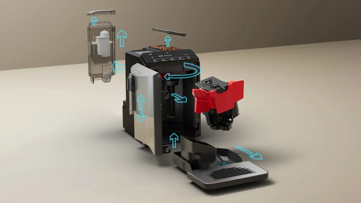 Siemens EQ.300 - RVS Zilver Metallic - TF303E07 Met €33 Gratis Koffie 5 Siemens EQ.300 - RVS Zilver Metallic - TF303E07 Met €33 Gratis Koffie - Afbeelding 5