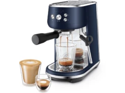 Sage Bambino - Damson Blue -Koffie Korting Winkel sage bambino damson blue espresso machine koffiedranken